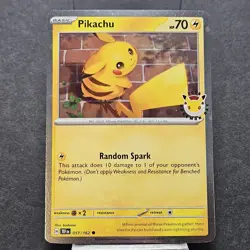 Pikachu Cosmo Holo TEF 051/162 Pokemon Day Promo Card NM - Image 1