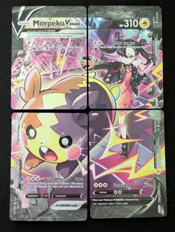 Pokemon Morpeko V-Union 4 Card Set SWSH287 SWSH288 SWSH289 SWSH290 Promo NM/Mint - Image 1