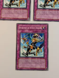 Yugioh TCG - 3x Return From The Different Dimension - EP1-EN008 - Light Play - Image 5
