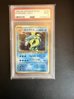 1996 Pokemon Japanese Basic Gyarados #130 PSA 9 MINT - Image 1