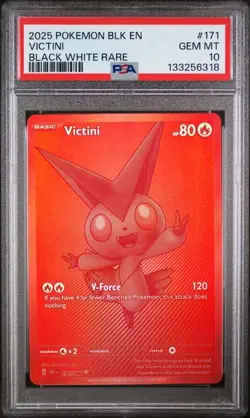 Pokemon Victini Black Bolt Black White Rare #171 PSA 10 Gem Mint - Image 1