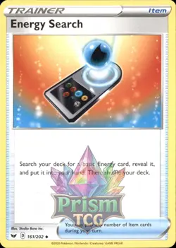 Energy Search 161/202 Uncommon Sword & Shield Pokemon - Image 1