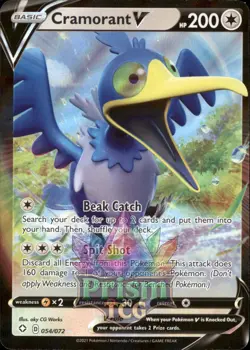 Cramorant V 54/72 Rare Holo V Shining Fates Pokemon - Image 1