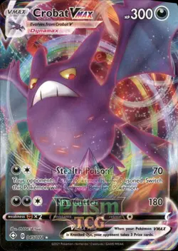 Crobat VMAX 45/72 Rare Holo VMAX Shining Fates Pokemon - Image 1