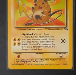 wizards of the Coast Pokemon TCG Raichu Fossil 29/62 Rare 90 HP Unlimited - Image 3