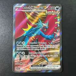 Pokemon TCG Card Roaring Moon EX 229/182 Full Art Paradox Rift Ultra Rare NM - Image 1