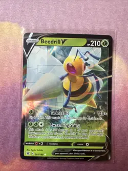 Pokemon TCG Beedrill v Astral Radiance Holo Ultra Rare Card 001/189 - Image 1