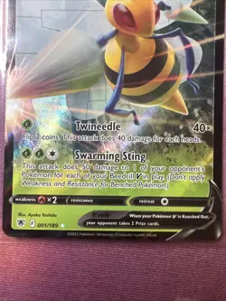 Pokemon TCG Beedrill v Astral Radiance Holo Ultra Rare Card 001/189 - Image 3