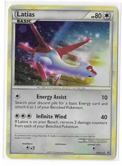 Latias HGSS10 Cosmos Black Star Promo Holo Pokemon TCG Card LP - Image 1