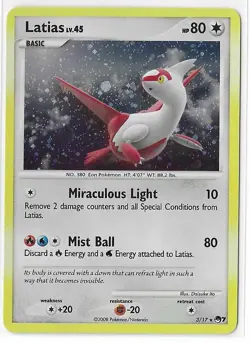 Latias 3/17 POP Series 7 Holo Rare Pokemon TCG Card NM - Image 1