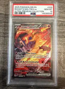 Team Rocket's Moltres ex - (Destined Rivals Stamp) 229/182 Miscellaneous Cards & - Image 1