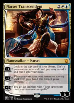 MTG Narset Transcendent, Heavy Play, English Dragons of Tarkir - Image 1