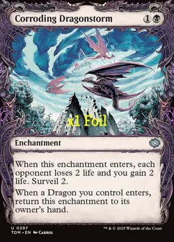 MTG Foil Showcase Tarkir: Dragonstorm TDM Corroding Dragonstorm MINT - Image 1