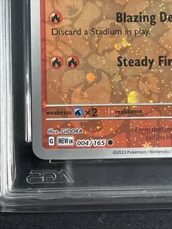 Charmander SV Promo 004/165 Cosmos Holo AGS 10 English Pokemon TCG 2023 - Image 5
