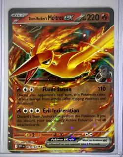 Pokemon TCG Destined Rivals Team Rockets Moltres EX 31/182 - Image 1