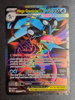 Mega Greninja ex 100/086 NM ME04: Chaos Rising Ultra Rare Pokemon - Image 1