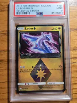 Pokemon 2018 Sun & Moon Celestial Storm Latias And Latios Prism Star Psa 9 Set - Image 4