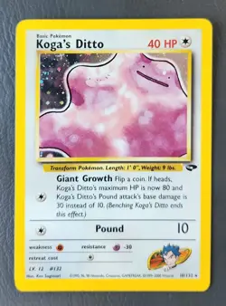 Pokemon - Koga's Ditto Holo Rare - Gym Challenge 10/132 NM - Image 1