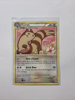 Pokemon TCG Furret Heartgold & Soulsilver 21/123 Regular Rare - Image 1
