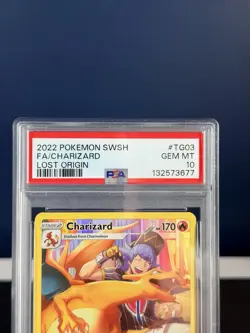 2022 Pokemon SWSH Lost Origin FA/Charizard #TG03 GEM MT PSA 10 - Image 3
