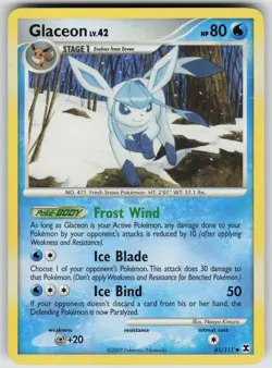 Glaceon 41/111 Uncommon Rising Rivals Pokemon Lightly Played - Image 1