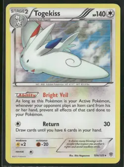 Togekiss 104/135 Holo Rare Plasma Storm Pokemon Holo Moderately Played - Image 1