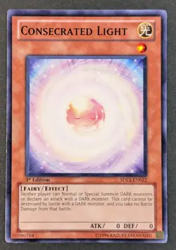 Yugioh TCG - 1x Consecrated Light - SDLS-EN022 - LP - 1st Edition - Common 2011 - Image 1