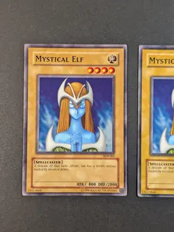 Yugioh TCG - 2x Mystical Elf - SDY-001 - LP/NM - Vintage Unlimited Common 2002 - Image 3