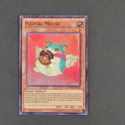 Yugioh TCG - Fluffal Mouse - MP16-EN056 - NM - 1st Ed - Super Rare Monster, 2016 - Image 2