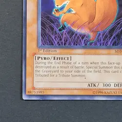 Yugioh TCG - Fox Fire - SD3-EN013 - Light Play - LP - 1st Edition - Common, 2005 - Image 3