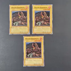 Yugioh TCG - 3x Molten Behemoth - PGD-001 - NM/LP - 1st Ed. - Vintage - 2003 - Image 2