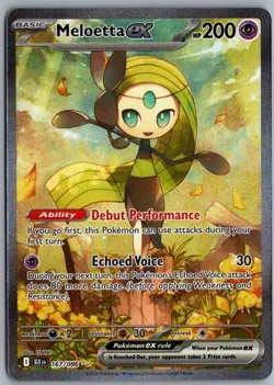 POKEMON BLACK BOLT - MELOETTA EX SPECIAL ILLUSTRATION RARE HOLO - 167/086 - Image 1