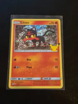 Pokemon - Litten holo - 15/25 2021 Mcdonalds promo mint B6 - Image 1