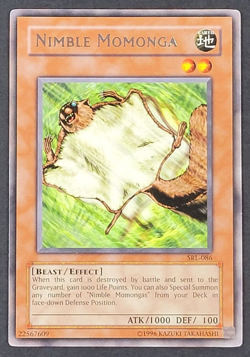 Yugioh TCG - Nimble Momonga - SRL-086 - NM - Vintage - Unlimited - Monster 2002 - Image 1