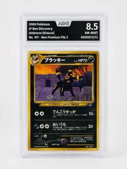 Pokemon 2000 Umbreon (Nachtara) Neo 2 Promo Japanese NM-Mint AOG Grade (PSA 10U) - Image 1