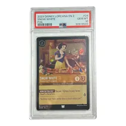 Disney Lorcana EN 2 Snow White - Unexpected Houseguest #24 FOIL PSA 10 - Image 1