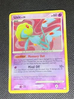 Uxie 18/123 Holo - Mysterious Treasures Pokemon Card - DMG - Image 1