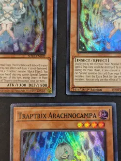 Yugioh TCG - 3x Traptrix Arachnocampa - SDBP-EN002 - NM/LP - Super Rare 1st 202 - Image 3
