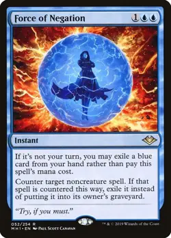 1x Force of Negation Modern Horizons Regular MTG Card 052/254 - Image 1