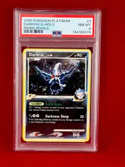2009 Pokemon Platinum Rising Rivals DARKRAI G Holo Card #3 PSA 8 - Image 1