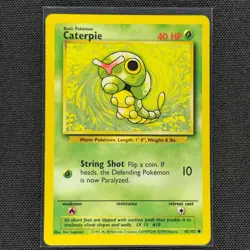 Caterpie - 45/102 - Common - Base Set - Pokemon Card - VLP - Image 1