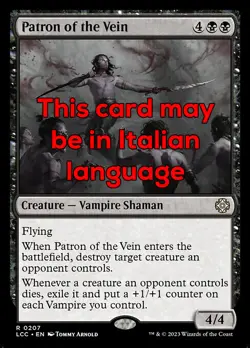 MTG PATRON OF THE VEIN EXC - PATRONO DELLA VENA - LCC - MAGIC - Image 1