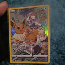 Pokemon TCG Eevee Sword & Shield Mfg: Brilliant Stars Tg11/Tg30 Holo Secret Rare - Image 1