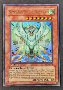 Yugioh TCG - 1x Simorgh, Bird of Divinity - SD8-EN001 - NM - 1st Ed - Ultra Rare - Image 1