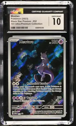 Pokemon CGC 10 Mewtwo Black Star Promo - 151 Ultra Premiuum Collection #052 - Image 1