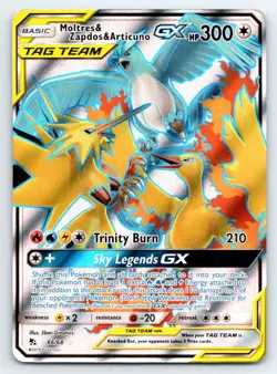 Pokemon TCG - Moltres Zapdos Articuno GX - Full Art - Hidden Fates - 66/68 (004) - Image 1