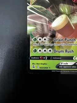 Pokemon TCG Rillaboom V Fusion Strike 022/264 Holo Ultra Rare - Image 5