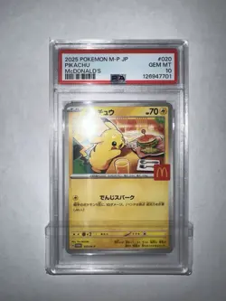 Pokemon TCG Pikachu 020/M-P M-P Promo Japanese Holo PSA 10 HP 70 Lightning - Image 1