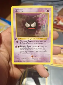 Pokemon Gastly Base Set Shadowless 1st Edition Common 50/102 NM - Image 1