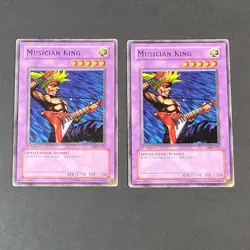 Yugioh TCG - 2x Musician King - MRD-103 - MP/HP - 1st Ed - Vintage - Common 2003 - Image 2
